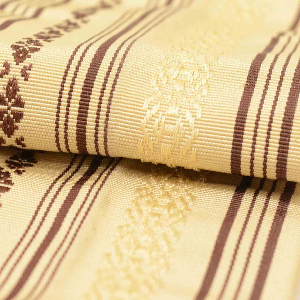 Vintage Japanese Kimono Accessories | Men's Kaku-obi | Silk | Kenjo Pattern | Hakata Weave | Full-pattern | Sustainable | kkb4328b