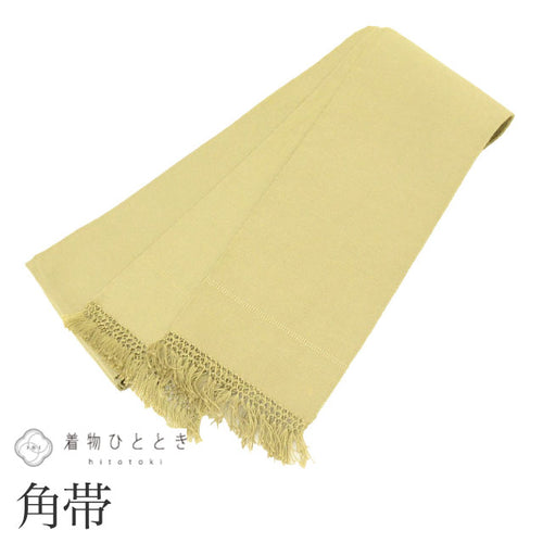 【中古】 リサイクル 男性 帯 メンズ 角帯 正絹 絹 良品 全通柄 無地 未仕立て（着用可能） カジュアル セミフォーマル 浴衣 紋付袴 紬 小紋 （浴衣）花火大会 お祭り SILK シルク kimono リユース kkb4330b