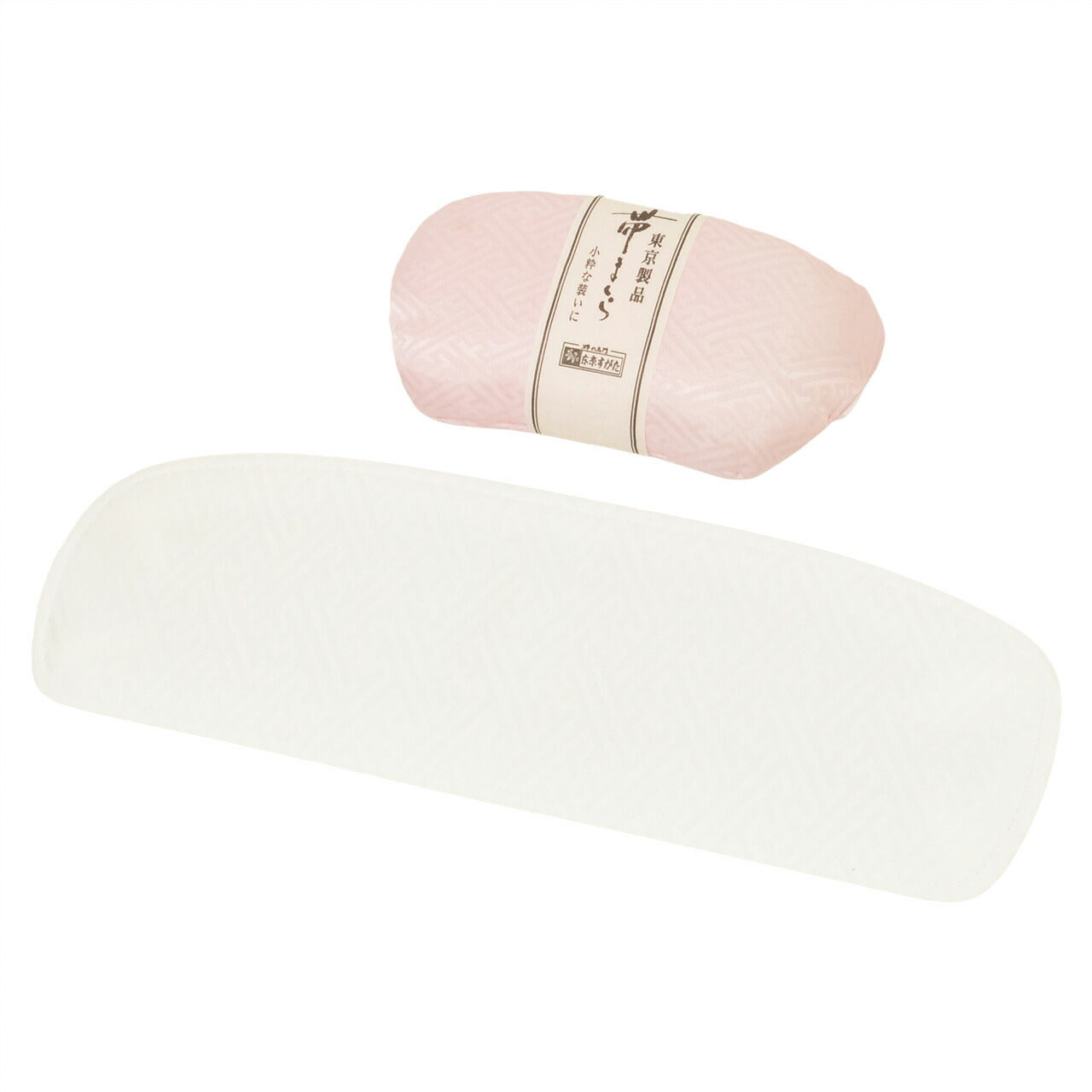 Vintage Japanese Kimono Accessories | Dressing Accessories Set | White Pink | Sayagata Kenjo | Hakata Certified | Sustainable | kkb4357b