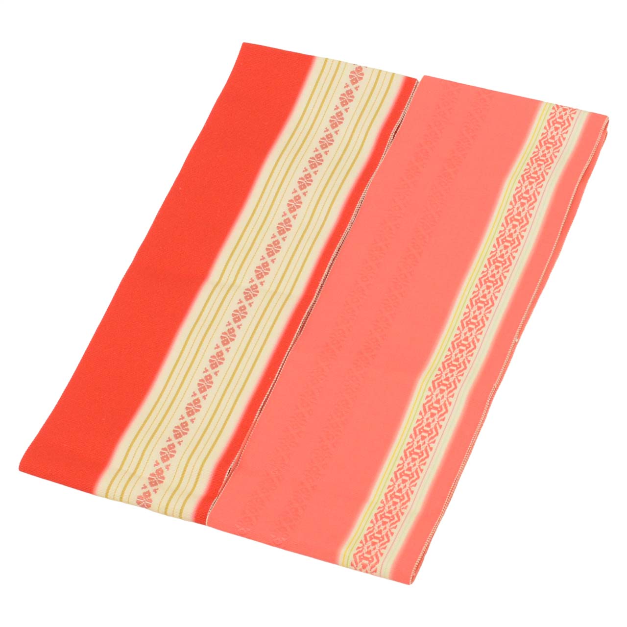 Vintage Japanese Kimono Accessories | Dressing Accessories Set | Red | Seigaiha Kenjo | Hakata Certified | 11-piece | Sustainable | kkb4360b
