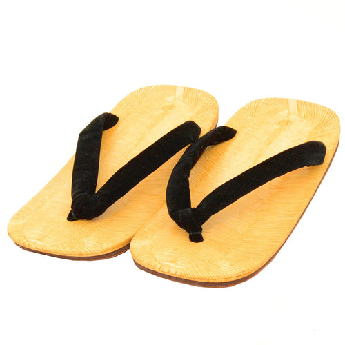 Vintage Japanese Kimono Accessories | Men's Setta Sandals | Black | Vinyl | Formal | Men's 24.0cm | Sustainable | kkb4372b