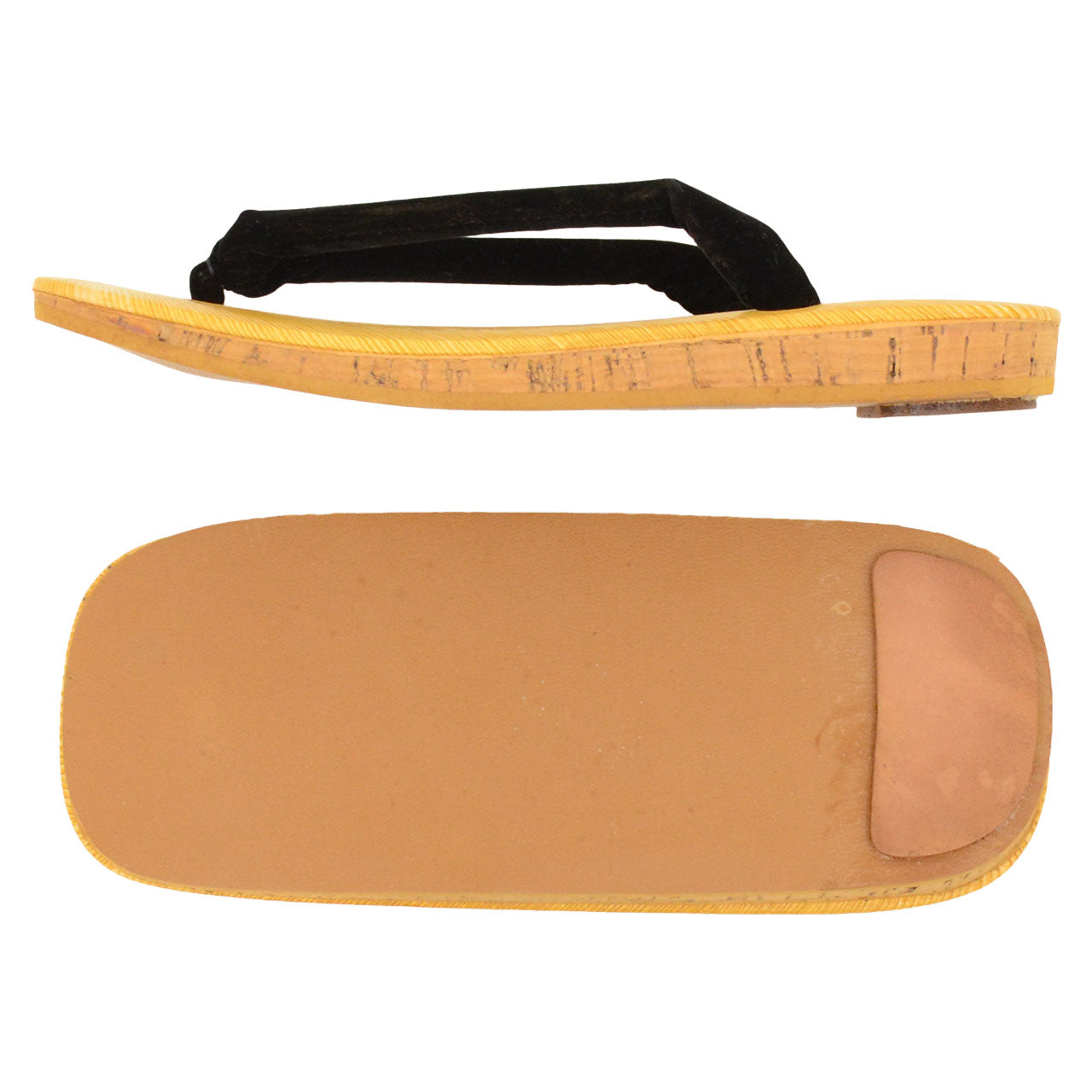 Vintage Japanese Kimono Accessories | Men's Setta Sandals | Black | Vinyl | Formal | Men's 24.0cm | Sustainable | kkb4372b