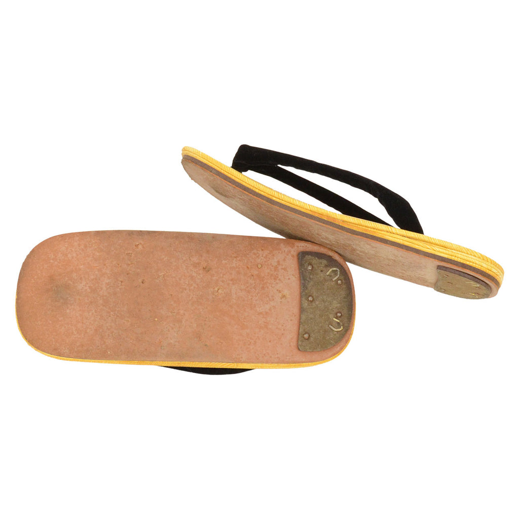 Vintage Japanese Kimono Accessories | Men's Setta Sandals | Black | Vinyl | Formal | Men's 24.0cm | Sustainable | kkb4372b