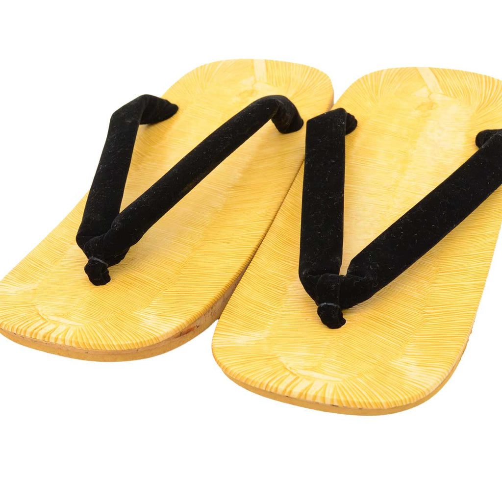 Vintage Japanese Kimono Accessories | Men's Setta Sandals | Black | Vinyl | Formal | Men's 25.0cm | Sustainable | kkb4373b