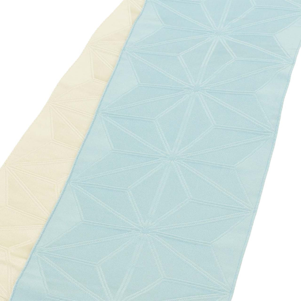 Vintage Japanese Kimono Accessories | Hanhaba Obi | Synthetic | Hemp Leaf | Reversible | Washable | Full-pattern | Sustainable | kkb4380b