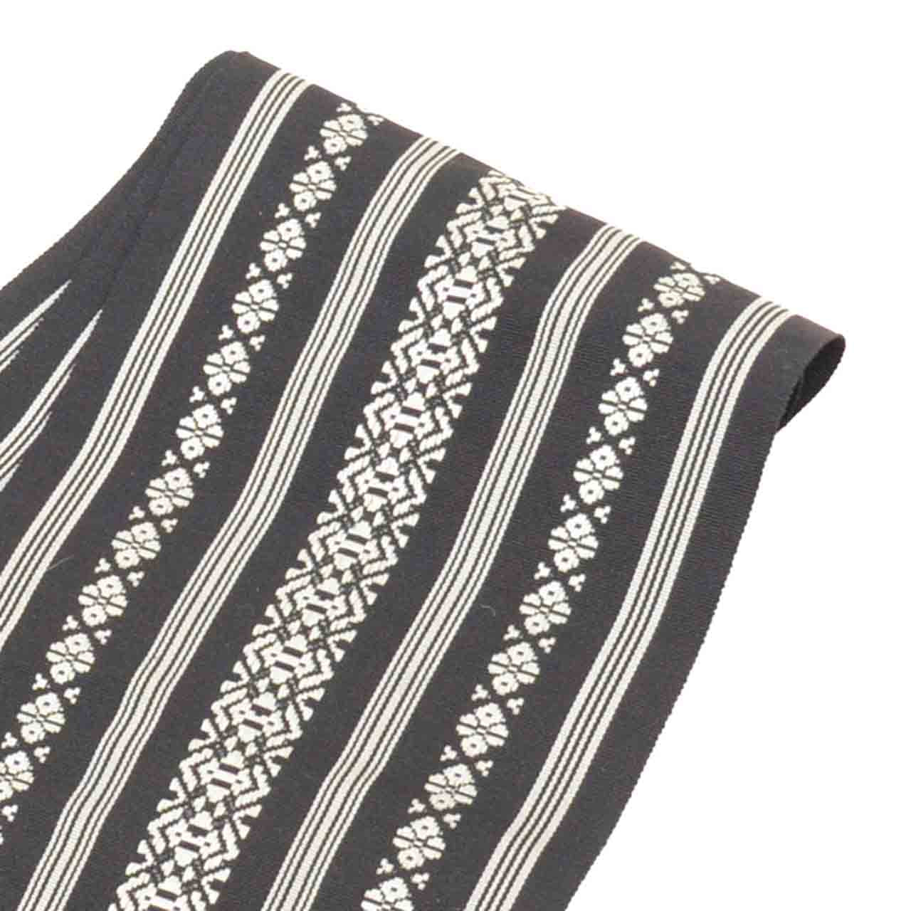 Vintage Japanese Kimono Accessories | Hanhaba Obi | Silk | Kenjo Pattern | Hakata Weave | Excellent | Full-pattern | Sustainable | kkb4385b