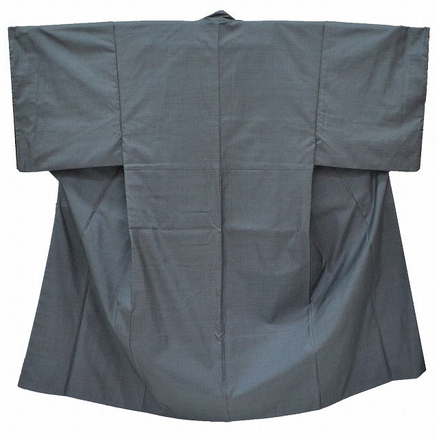 [Used] Recycled Kimono Ensemble, Men's Oshima Tsumugi Silk Kimono and Haori, with Certificate of Authenticity, Brown and Blue, Excellent Quality ★★★★★ [Kimono, Used, Obi, Recycled, Furisode, Yukata, Hakama, Japanese Clothing, Vintage Clothing] pp1180b 