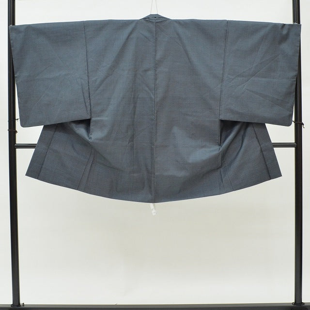 [Used] Recycled Kimono Ensemble, Men's Oshima Tsumugi Silk Kimono and Haori, with Certificate of Authenticity, Brown and Blue, Excellent Quality ★★★★★ [Kimono, Used, Obi, Recycled, Furisode, Yukata, Hakama, Japanese Clothing, Vintage Clothing] pp1180b 