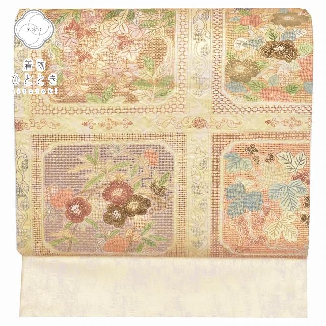 袋帯 リサイクル 正絹 フォーマル 礼装用 黒 白 黒留袖 カジュアル 仕立て上がり スワトウ刺繍 引箔 結婚式 華文様 金系 pp1424b 【 送料無料 リユース 和服 結婚式 お祝い お茶会 パーティー 入学式 卒業式 お茶会 お茶席 茶道 着物 帯 kimono 通販 】
