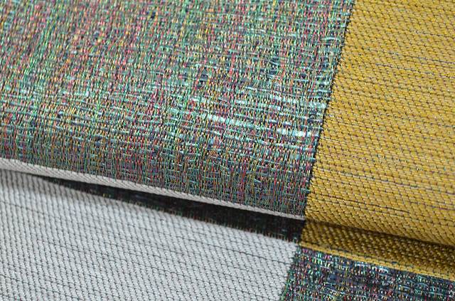 Vintage Japanese Obi | Sha-re Fukuro Obi | Black Green Mixed Weave | Checkerboard | Full-length | Excellent | Sustainable | qq1816b