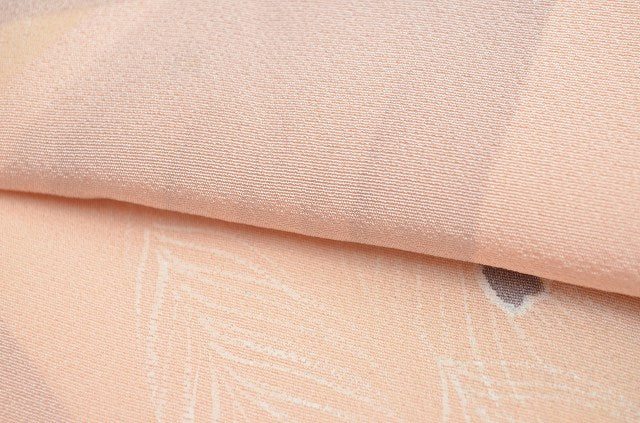 Vintage Japanese Kimono | Houmongi | Pink Silk | Bird Pattern | Petite Size S | Sustainable | qq1922b