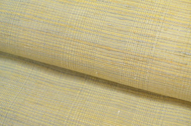 Vintage Japanese Kimono | Tsumugi | Yellow Green Silk | Bokashi Stripe | Size M | Sustainable | qq2218b