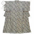 小紋 身丈161cm 裄丈64cm 正絹 L 白 鳥文様 qq2288b