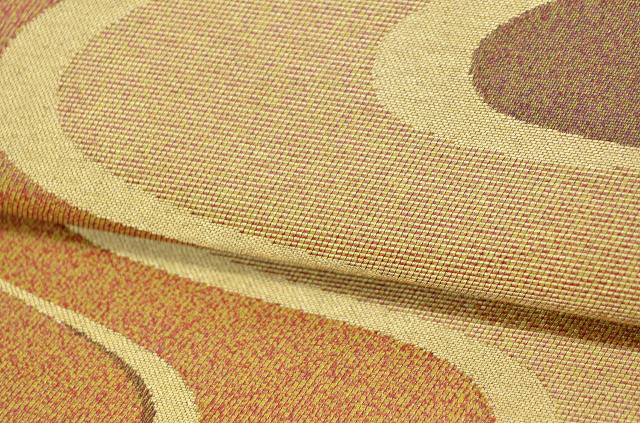 Vintage Japanese Obi | Fukuro Obi Belt | Brown Gold Silk Blend | Stream Pattern | Formal | Sustainable | rr0021b