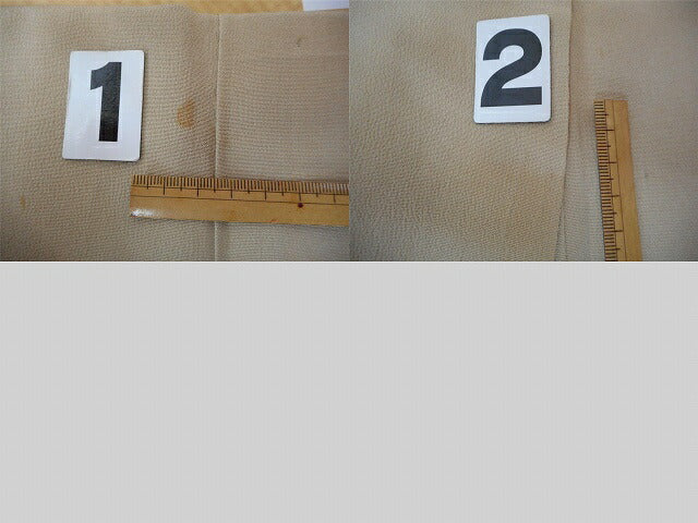 Vintage Japanese Kimono | Houmongi Kimono | Light Brown Silk | Maple Leaf Pattern | Size S | Sustainable | rr0077b