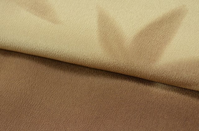 Vintage Japanese Kimono | Houmongi Kimono | Light Brown Silk | Maple Leaf Pattern | Size S | Sustainable | rr0077b