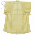 Vintage Japanese Kimono | Komon Kimono | Yellow Silk Ro | Wave Pattern | Summer | Size S | Sustainable | rr0137b