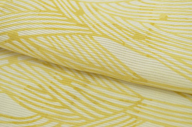 Vintage Japanese Kimono | Komon Kimono | Yellow Silk Ro | Wave Pattern | Summer | Size S | Sustainable | rr0137b