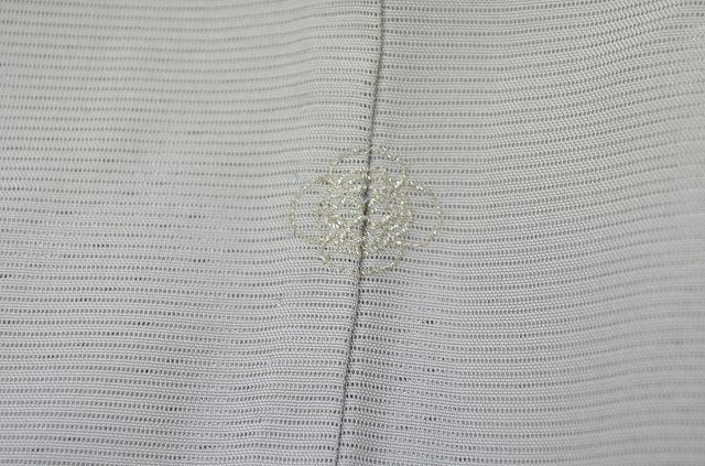 Vintage Japanese Kimono | Tsukesage Kimono | Gray Silk Ro | Botanical Embroidery | One Crest | Unused | Sustainable | rr0183b
