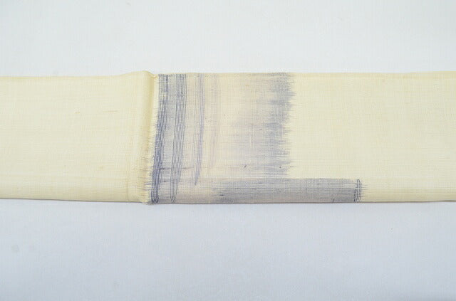 Vintage Japanese Obi | Summer Fukuro Obi | Cream Silk Linen | Geometric Pattern | Casual | Sustainable | rr0199b