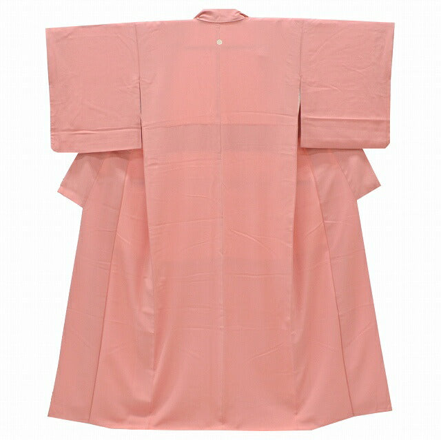 Vintage Japanese Kimono | Iro-Muji Kimono | Pink Silk Crepe | One Crest | Size S | Sustainable | rr0275b