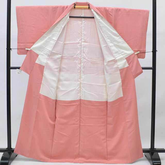 Vintage Japanese Kimono | Iro-Muji Kimono | Pink Silk Crepe | One Crest | Size S | Sustainable | rr0275b
