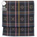 Vintage Japanese Obi | Summer Nagoya Obi | Black Silk Ro | Stripe Pattern | Casual | Sustainable | rr0309b