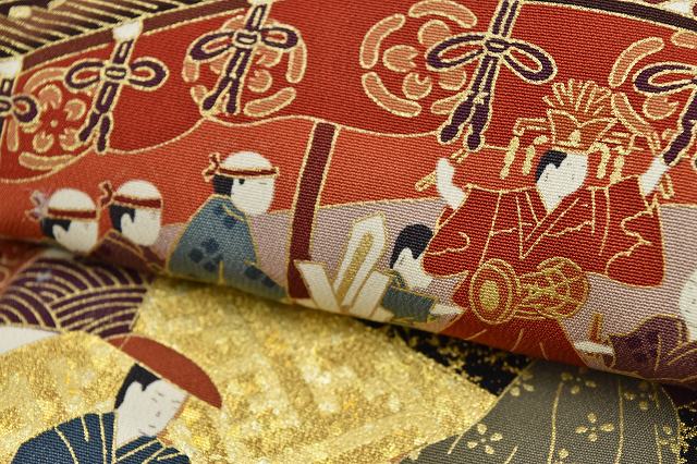 Vintage Japanese Kimono | Black Tomesode Kimono | Silk | Five Family Crests | Festival Pattern | Size L | Sustainable | rr0424b