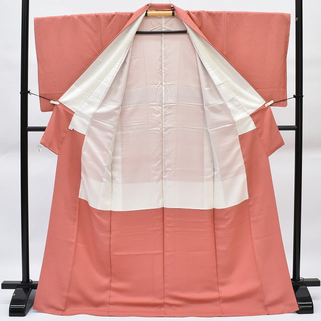 Vintage Japanese Kimono | Iro-Muji Kimono | Orange Silk Crepe | Size L | Sustainable | rr0525b