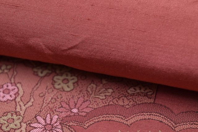 Vintage Japanese Kimono | Tsumugi Kimono | Pink Brown Silk | Vessel Pattern | Size M-L | Sustainable | rr0561b