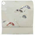 Vintage Japanese Obi | Fukuro Obi | Gray Silk | Comb Pattern | Formal | Sustainable | rr0573b