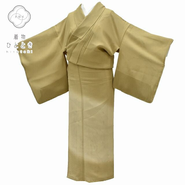 Vintage Japanese Kimono | Houmongi Kimono | Brown Silk Sha-awase | Stream Floral Pattern | Size S | Sustainable | rr0607b