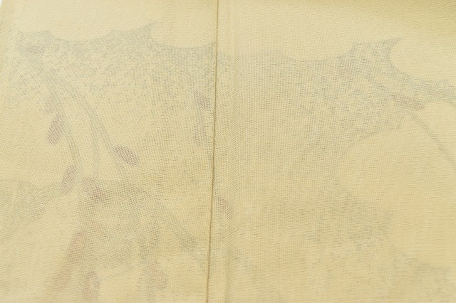 Vintage Japanese Kimono | Houmongi Kimono | Brown Silk Sha-awase | Stream Floral Pattern | Size S | Sustainable | rr0607b