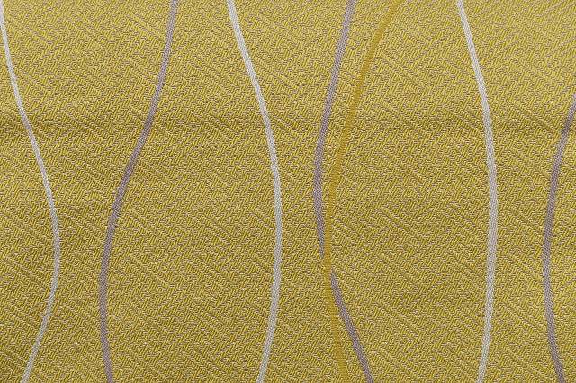 Vintage Japanese Obi | Kyo-Bukuro Obi | Brown Synthetic | Wavy Stripe Pattern | Casual | Sustainable | rr0624b