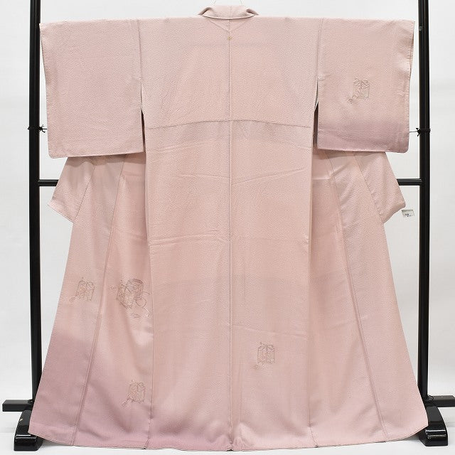Vintage Japanese Kimono | Houmongi Kimono | Lavender Silk | Vessel Pattern | One Crest | Size M | Sustainable | rr0627b