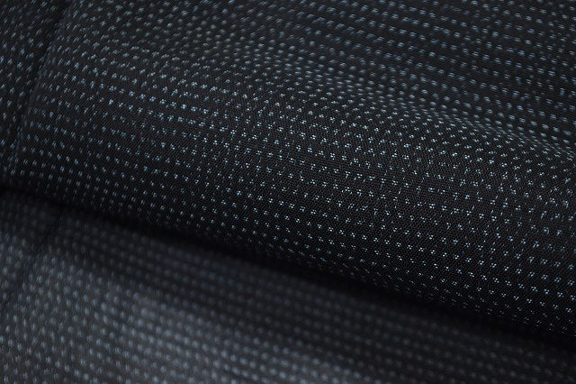 Vintage Japanese Kimono | Komon Kimono | Navy Silk | Kasuri Mosquito Pattern | Summer | Dry-cleaned | Sustainable | rr0708a22