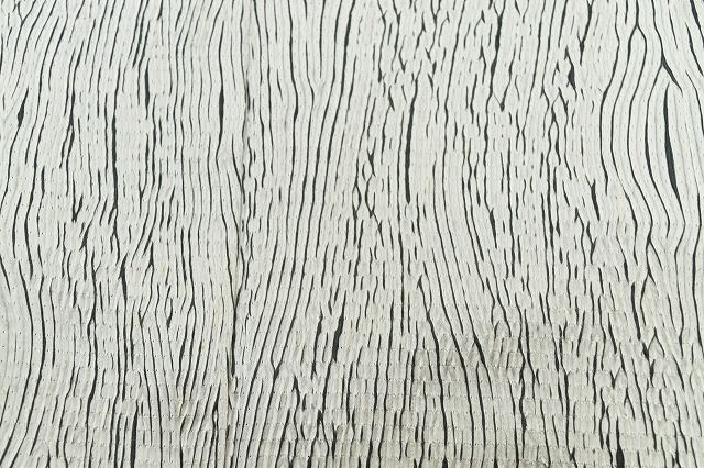 Vintage Japanese Kimono | Komon Kimono | White Green Silk | Mokume Shibori Pattern | Size M | Sustainable | rr0713b