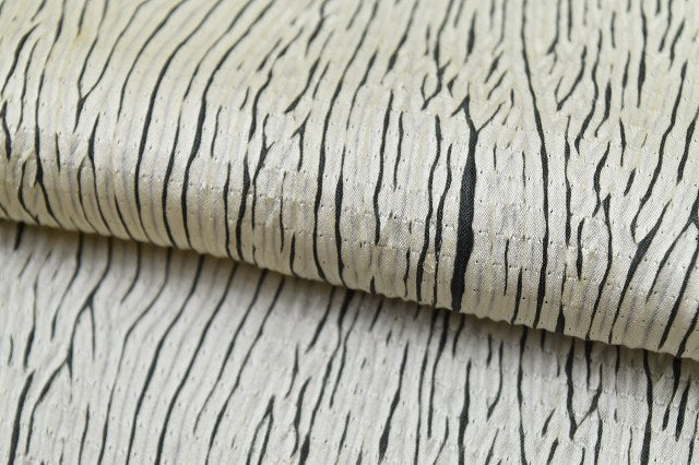 Vintage Japanese Kimono | Komon Kimono | White Green Silk | Mokume Shibori Pattern | Size M | Sustainable | rr0713b