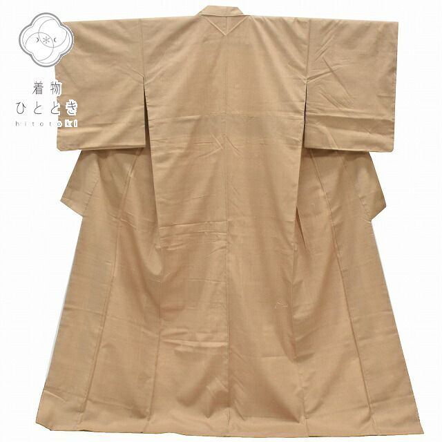 Vintage Japanese Kimono | Yuki Tsumugi Kimono | Light Brown Silk | Unused | Size LL | Sustainable | rr0725b