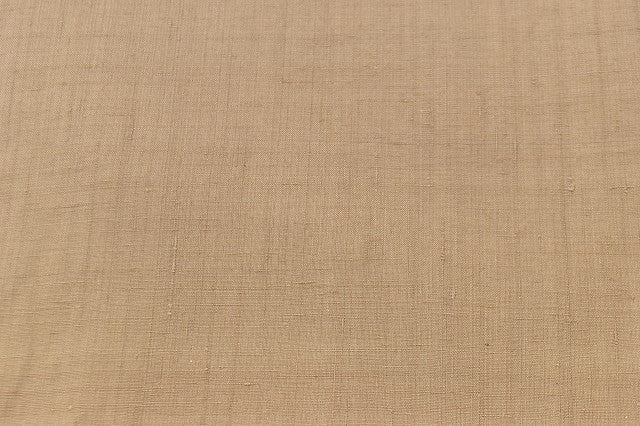 Vintage Japanese Kimono | Yuki Tsumugi Kimono | Light Brown Silk | Unused | Size LL | Sustainable | rr0725b