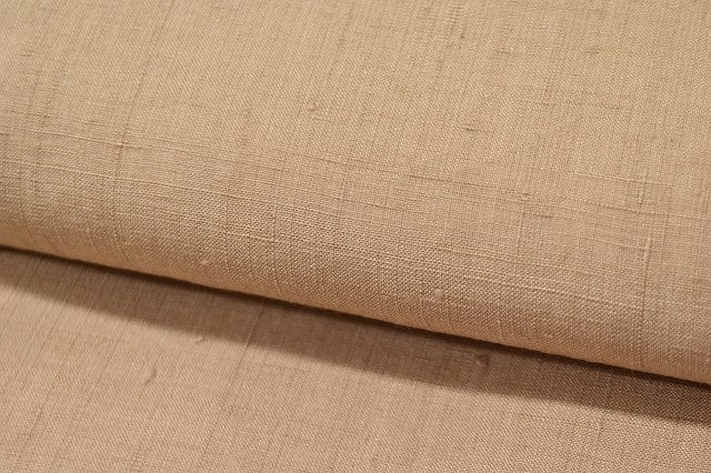 Vintage Japanese Kimono | Yuki Tsumugi Kimono | Light Brown Silk | Unused | Size LL | Sustainable | rr0725b