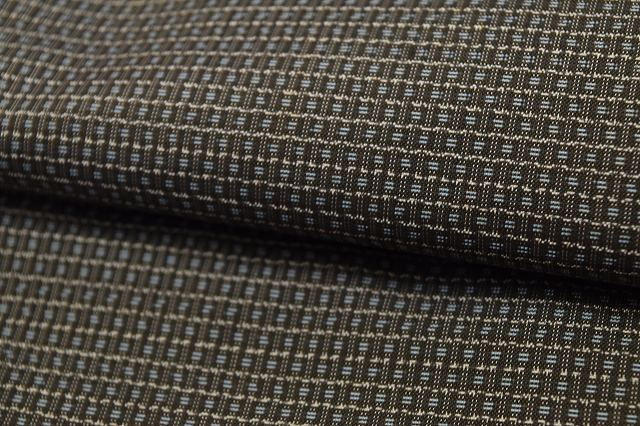 Vintage Japanese Kimono | Men's Kimono & Haori Ensemble | Oshima Tsumugi Silk | Brown Stripe | Sustainable | rr0744b