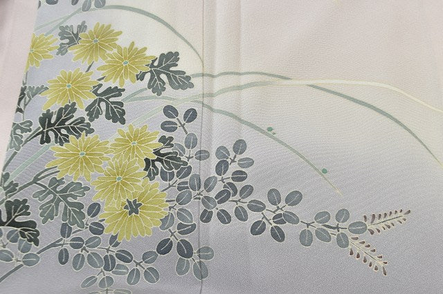 Vintage Japanese Kimono | Houmongi Kimono | Pink Silk | Botanical Yuzen | Artist Signed | Size M | Sustainable | rr0756b