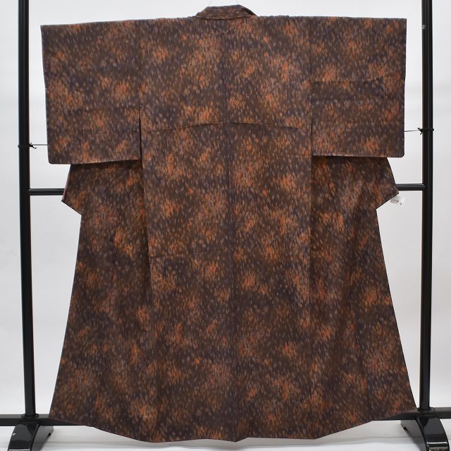 Vintage Japanese Obi | Komon Kimono & Nagoya Obi Set | Brown Silk | Tree Pattern | Size SS-L | Sustainable | rr0791b