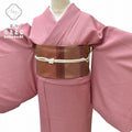 Vintage Japanese Obi | Edo Komon Kimono & Nagoya Obi Set | Red Silk | Tatewaku Pattern | Size M-L | Sustainable | rr0793b