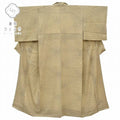Vintage Japanese Kimono | Komon Kimono | Light Brown Silk Crepe | Basket Weave Pattern | Size S | Sustainable | rr0946b