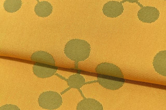 Vintage Japanese Obi | Fukuro Obi | Yellow Silk | Geometric Pattern | Kawashima Ori Nishijin | Sustainable | rr1027b