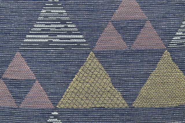 Vintage Japanese Obi | Fukuro Obi | Navy Mixed Weave | Scale Pattern | Excellent | Sustainable | rr1040b