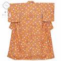 Vintage Japanese Kimono | Komon Kimono | Orange Silk | Floral Arabesque Pattern | Retro | Unused | Size M | Sustainable | rr1053b