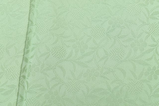 Vintage Japanese Kimono | Iro-Muji Kimono | Yellow Green Silk | Floral Arabesque Weave | One Crest | Size S | Sustainable | rr1066b